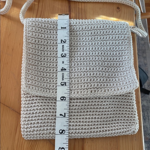 Vintage The Sak Cream Textured Crossbody Bag with Flap Closure - Picture 6 of 8